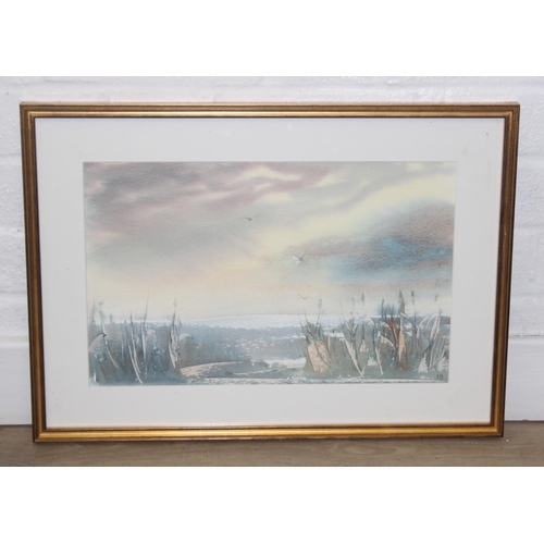 462 - Qty of paintings to inc a colourful oil on canvas of flowers, a watercolour of sunflowers in vases, ... 