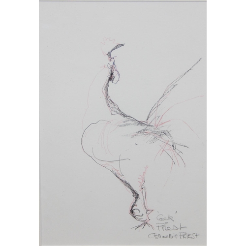 467 - Ostinelli & Priest - a pencil and ink sketch entitled 