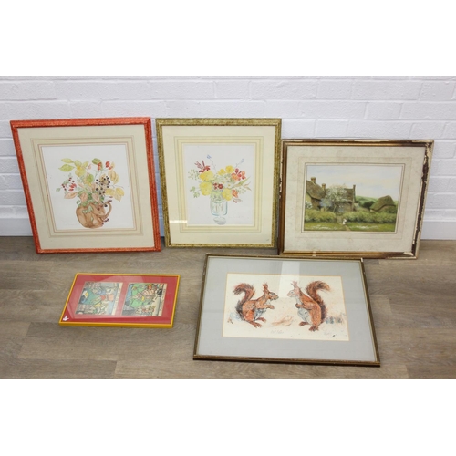 470 - Dorothy Hutton - a pair of vintage coloured prints 