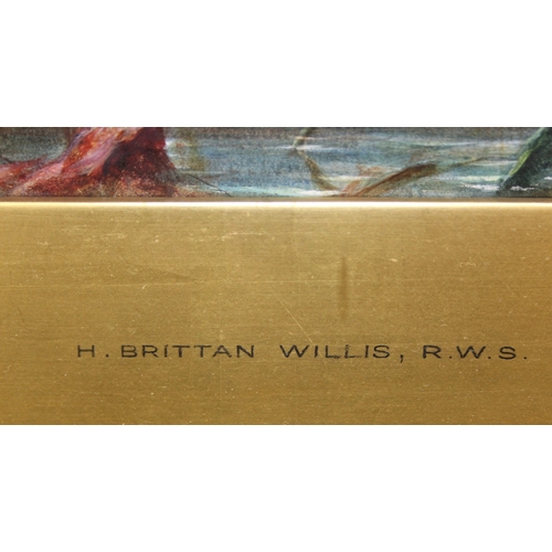 473 - Henry Brittan Willis (1810-1884)Cattle resting within a landscapewatercoloursigned lower right an... 