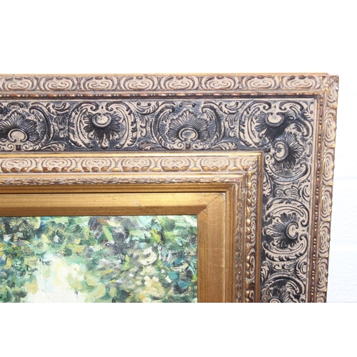 478 - H. Williams (20th century) - a large decorative Impressionist style oil on canvas depicting a scene ... 