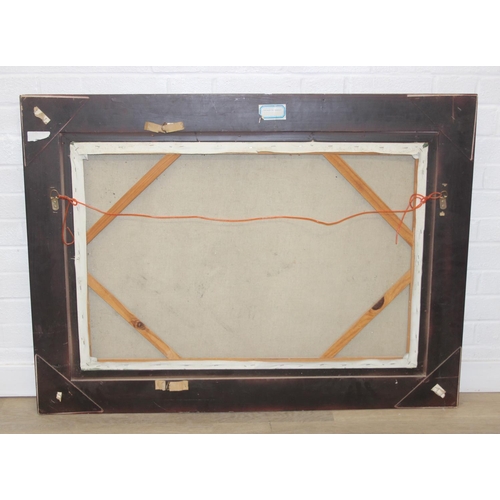 478 - H. Williams (20th century) - a large decorative Impressionist style oil on canvas depicting a scene ... 