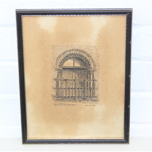 483 - Albert H Knight (20th Century), five original pen and ink drawings of Tudor buildings within Bucks, ... 