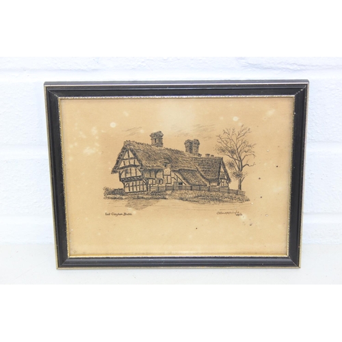 483 - Albert H Knight (20th Century), five original pen and ink drawings of Tudor buildings within Bucks, ... 