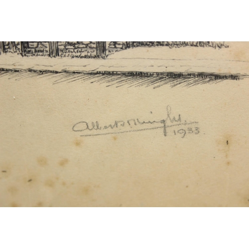 483 - Albert H Knight (20th Century), five original pen and ink drawings of Tudor buildings within Bucks, ... 