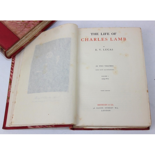 544 - LUCAS (E. V.) 'The Life of Charles Lamb' in two volumes, Methuen & Co publishers, undated but circa ... 