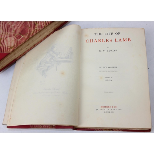544 - LUCAS (E. V.) 'The Life of Charles Lamb' in two volumes, Methuen & Co publishers, undated but circa ... 