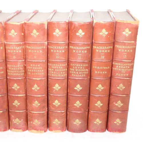 546 - The Works of William Makepeace Thackeray, volumes 2-13 dated 1894, with Vanity Fair in two volumes d... 