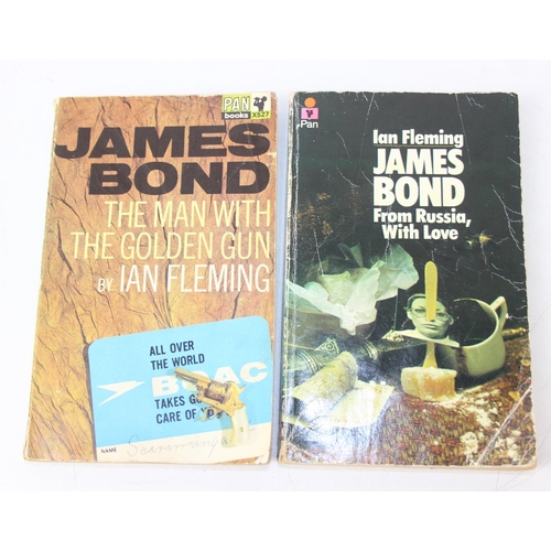 553 - Five 1960's/1970's James Bond soft cover books published by Pan [5]