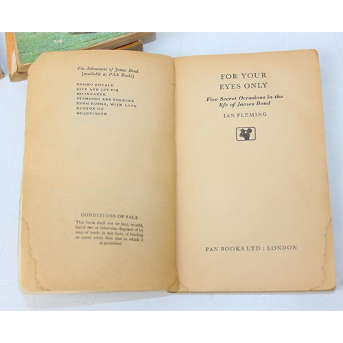 553 - Five 1960's/1970's James Bond soft cover books published by Pan [5]