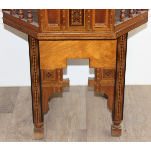 93 - A superb highly decorative Syrian or North African Moorish Mashrabiya style armchair, early to mid 2... 