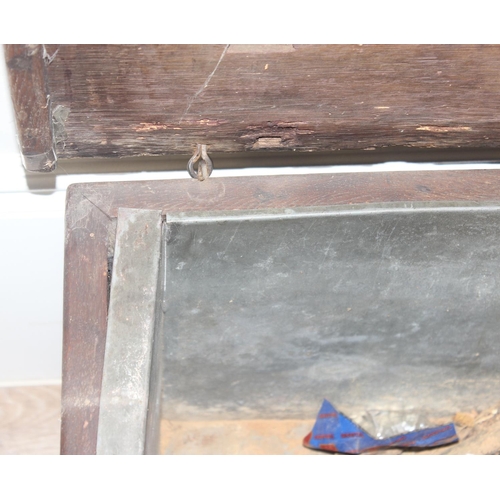 108 - An antique oak cellarette or coal bucket with metal lining, seemingly made from parts of an 18th cen... 