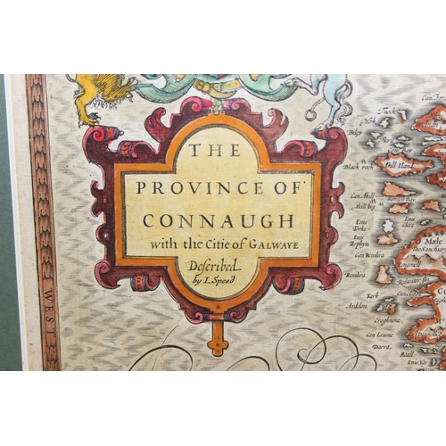 John Speed (British 1552-1629): 'The Province Connaught', a superb ...