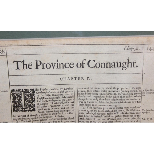 John Speed (British 1552-1629): 'The Province Connaught', a superb ...