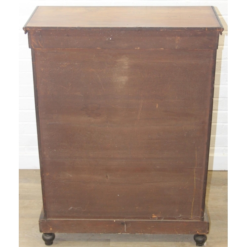 101 - A Victorian walnut and marquetry inlaid pier cabinet or glazed bookcase with gilt metal mounts, two ... 