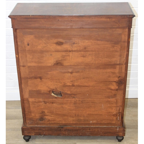 100 - A Victorian walnut and marquetry inlaid pier cabinet or glazed bookcase with gilt metal mounts, two ... 