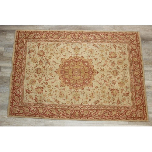 Laura Ashley Home Templeton rug in dusty rose pink and taupe, 186cm x 135cm