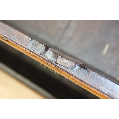 71 - A 19th century mahogany linen press with two drawers to base and converted single shelf to interior ... 