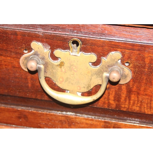 72 - Vintage pedestal desk, nine drawers with distressed leather top, 152cm x 91cm x 81cm