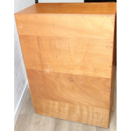 16 - G Plan [E Gomme] China White range bachelor’s tallboy or wardrobe, with cupboard door to the left op... 