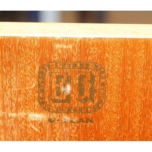 16 - G Plan [E Gomme] China White range bachelor’s tallboy or wardrobe, with cupboard door to the left op... 