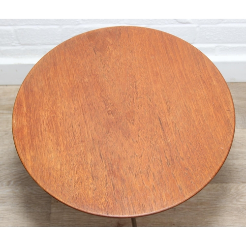 17 - Attributed to Albert Larsson for Alberts Tibro, a mid-century atomic side table with tripod metal ba... 