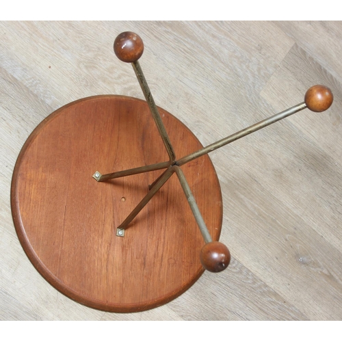 17 - Attributed to Albert Larsson for Alberts Tibro, a mid-century atomic side table with tripod metal ba... 