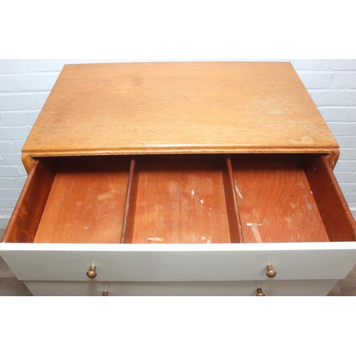 14 - G Plan [E Gomme] China White range five drawer chest of drawers, 76cm x 45cm x 98cm