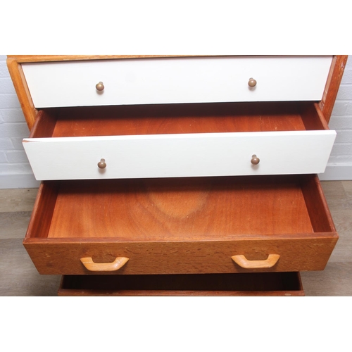 14 - G Plan [E Gomme] China White range five drawer chest of drawers, 76cm x 45cm x 98cm