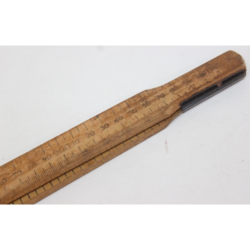 Qty of assorted wooden items to inc an antique mahogany ruler box ...