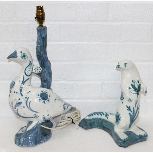 David Sharpe for Rye Pottery, A large table lamp in the form of a goose ...