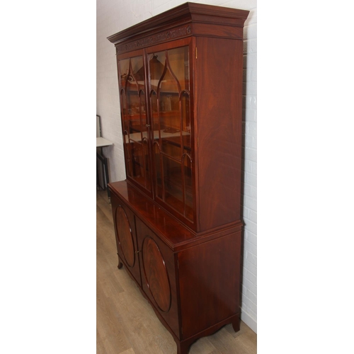 21 - William Tillman Furniture - a superb quality modern Georgian style display cabinet with glazed doors... 