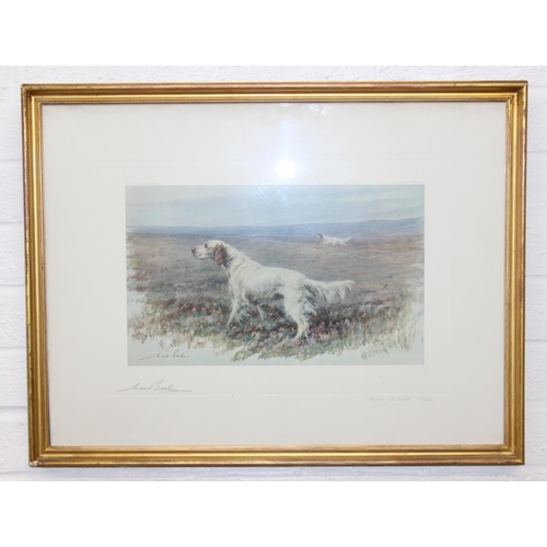 422 - Maud Alice Earl (1863–1943), a pair of pencil signed photogravure prints depicting sporting dogs, ha... 