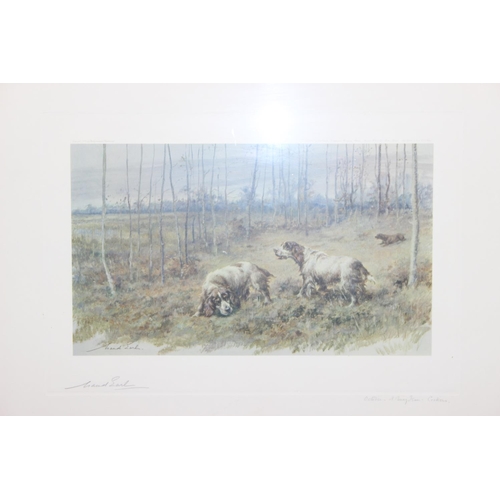 422 - Maud Alice Earl (1863–1943), a pair of pencil signed photogravure prints depicting sporting dogs, ha... 