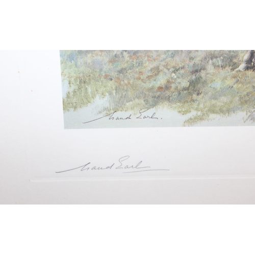 422 - Maud Alice Earl (1863–1943), a pair of pencil signed photogravure prints depicting sporting dogs, ha... 