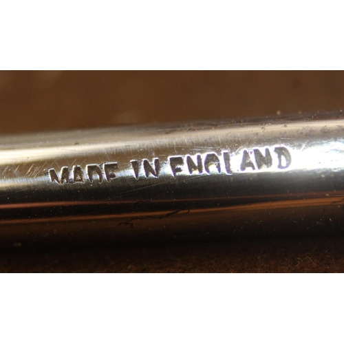 1006 - A leather cased gentleman's travelling vanity set, harlequin pieces but to include four silver toppe... 