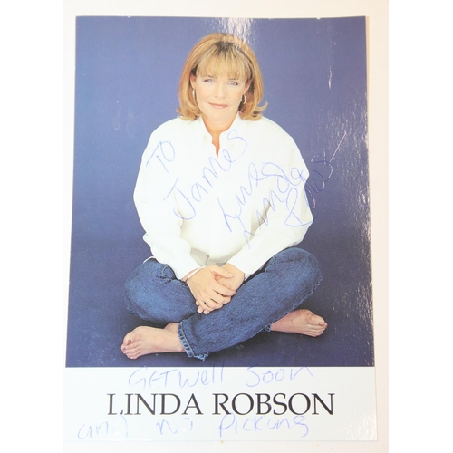 529 - Autographs; Actors - British stage and screen star signed publicity photos to include Joanna Lumley,... 