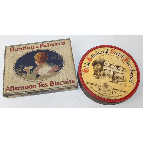 528A - Advertising - Phillumeny - two vintage tins containing antique and later matchbox advertising covers... 