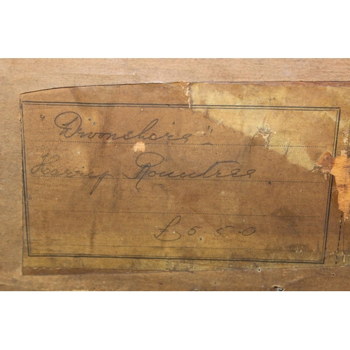 438 - An antique watercolour depicting a rugged landscape, indistinctly signed lower right and labelled ve... 