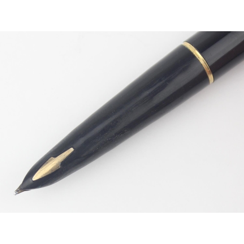 A vintage Parker 61 fountain pen in case with gold plated cap, with ...