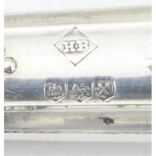 1008 - A boxed set of six silver handled cake forks, marked for Sheffield 1965 by Harrison Brothers, boxed ... 