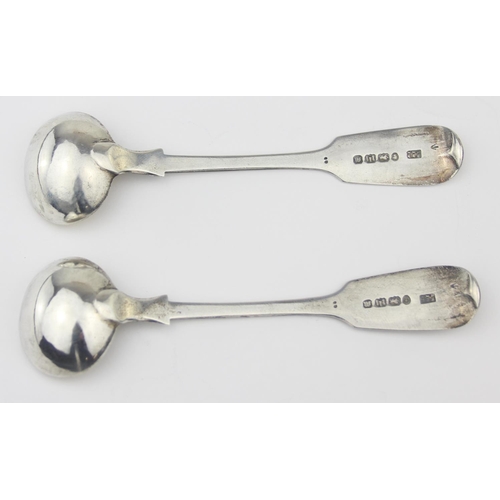 1044 - A pair of Victorian silver salt spoons, Exeter 1848 by Robert Williams & Sons (Robert, James & Josia... 