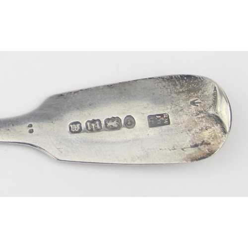 1044 - A pair of Victorian silver salt spoons, Exeter 1848 by Robert Williams & Sons (Robert, James & Josia... 