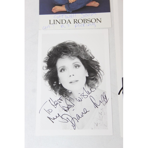 529 - Autographs; Actors - British stage and screen star signed publicity photos to include Joanna Lumley,... 