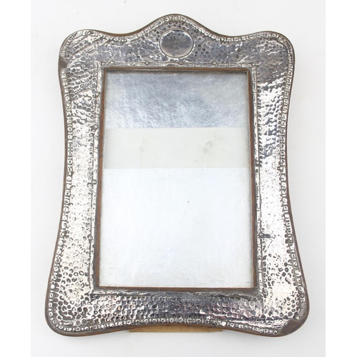 An antique silver photograph frame with Arts & Crafts embossed design ...