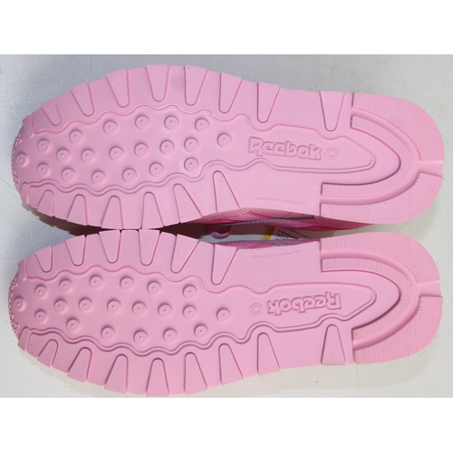 245 - Reebok Classic trainers - pastel pink with holographic heel tabs, Ortholite insoles, UK size 5, comp... 