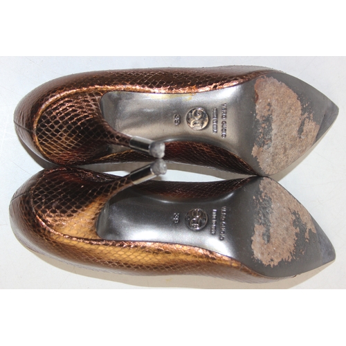 247B - Dolce & Gabbana - vintage pointed toe stiletto heels, bronze snakeskin, EU size 39, UK size 7