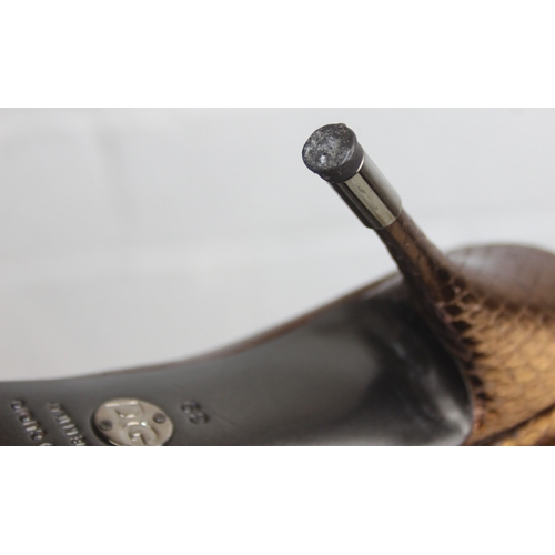 247B - Dolce & Gabbana - vintage pointed toe stiletto heels, bronze snakeskin, EU size 39, UK size 7