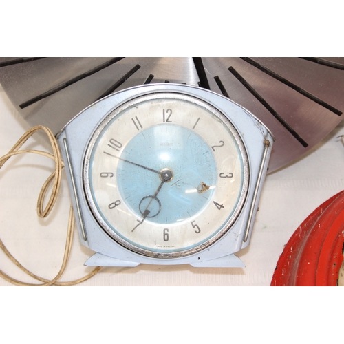 1306 - Qty of assorted vintage wall clocks to inc one marked for Camerer Cuss & Co of London 