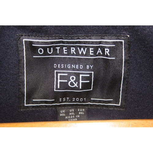 262 - Gents wool look coat by F&F, size 3XL